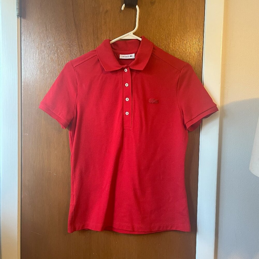 Lacoste Women's Red Polo - EU 38 (US 4-6)